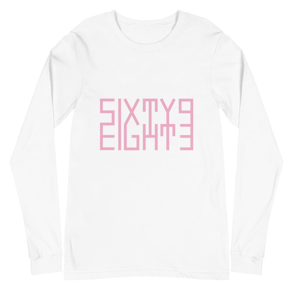 Sixty Eight 93 Logo Pink Unisex Long Sleeve Tee
