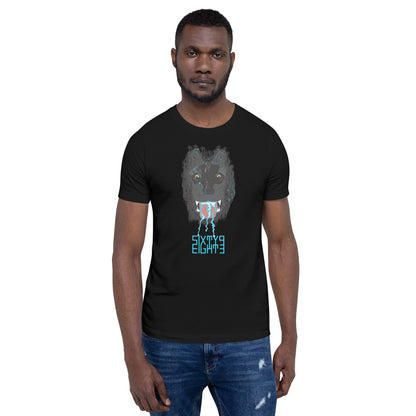 Sixty Eight 93 Logo Aqua Blue Salivating Wolf Tee