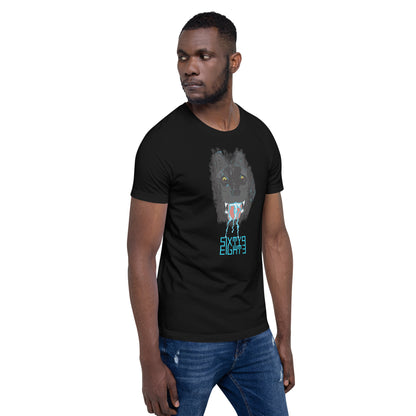 Sixty Eight 93 Logo Aqua Blue Salivating Wolf Tee