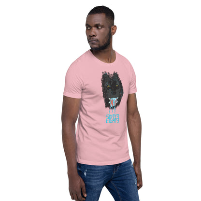 Sixty Eight 93 Logo Aqua Blue Salivating Wolf Tee