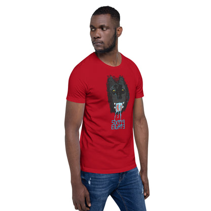 Sixty Eight 93 Logo Aqua Blue Salivating Wolf Tee