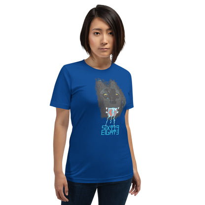 Sixty Eight 93 Logo Aqua Blue Salivating Wolf Tee