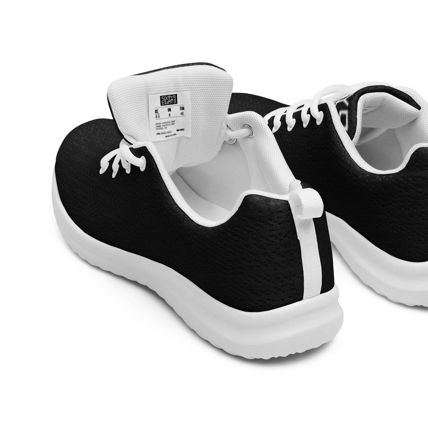Sixty Eight 93 Logo White Black Women’s Athletic Shoes