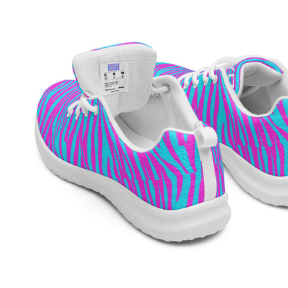 Sixty Eight 93 Logo White Zebra Blueberry Fuchsia Women’s Athletic Shoes