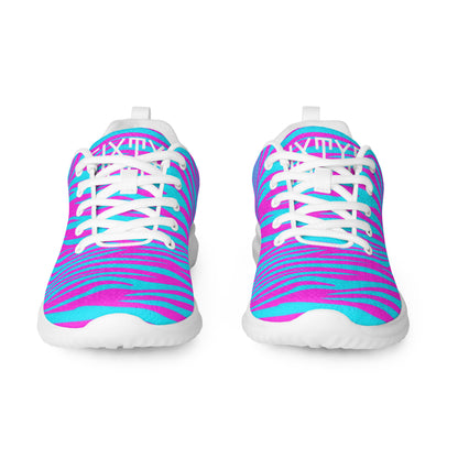 Sixty Eight 93 Logo White Zebra Blueberry Fuchsia Women’s Athletic Shoes