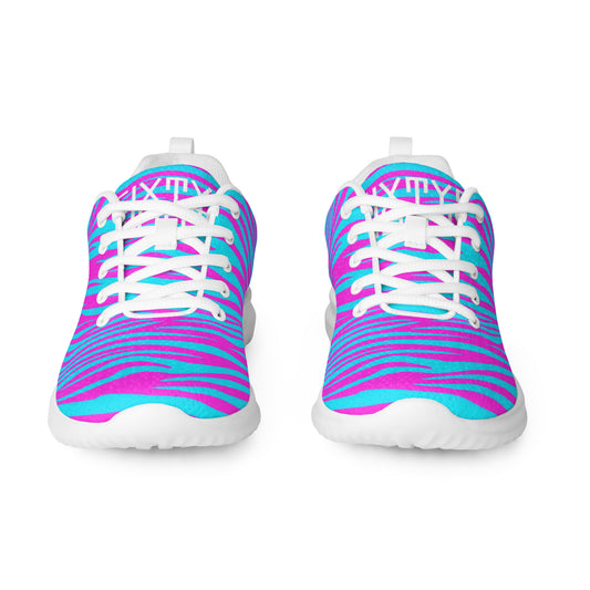 Sixty Eight 93 Logo White Zebra Blueberry Fuchsia Women’s Athletic Shoes