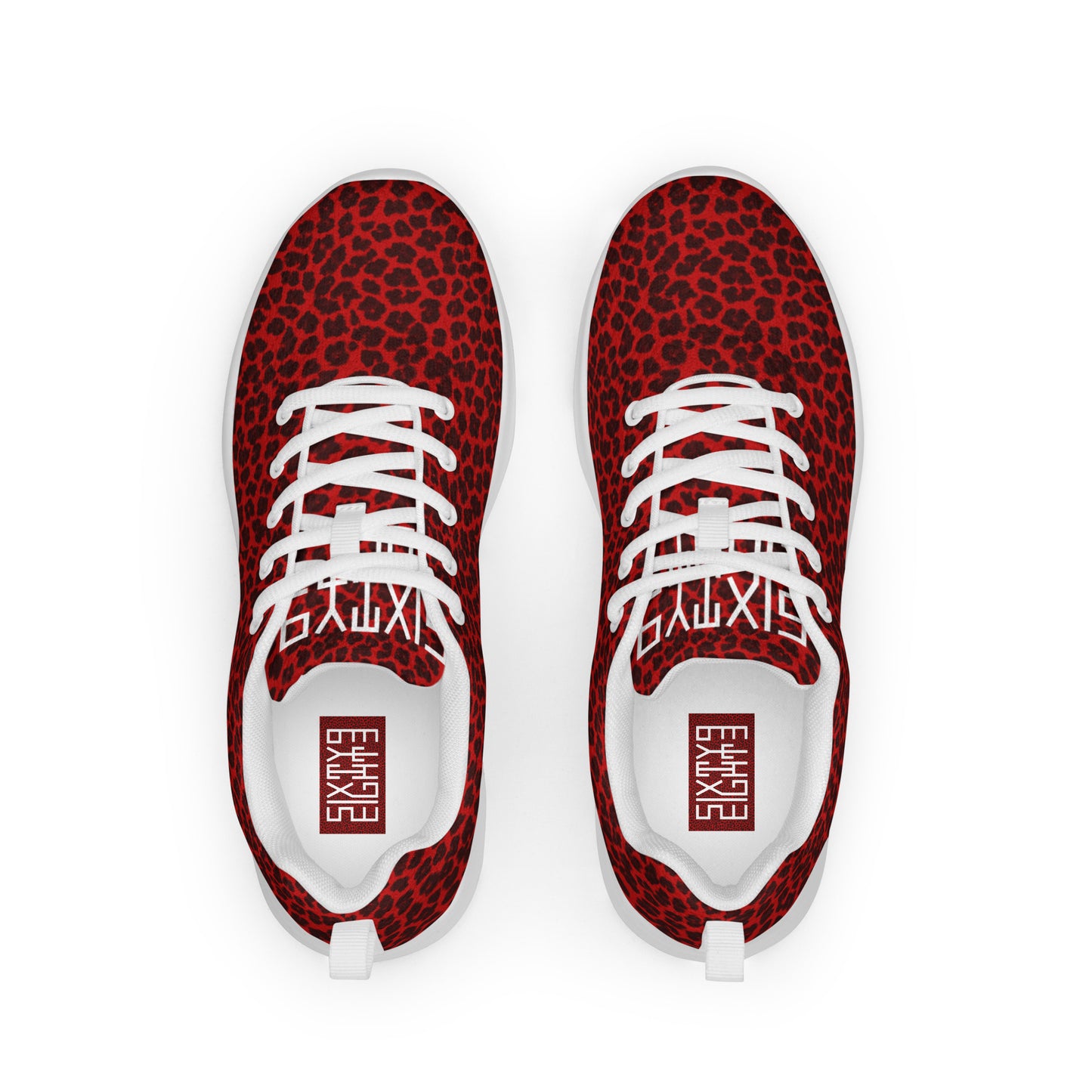 Sixty Eight 93 Logo White Cheetah Red Women’s Athletic Shoes