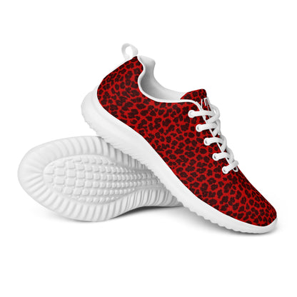 Sixty Eight 93 Logo White Cheetah Red Women’s Athletic Shoes