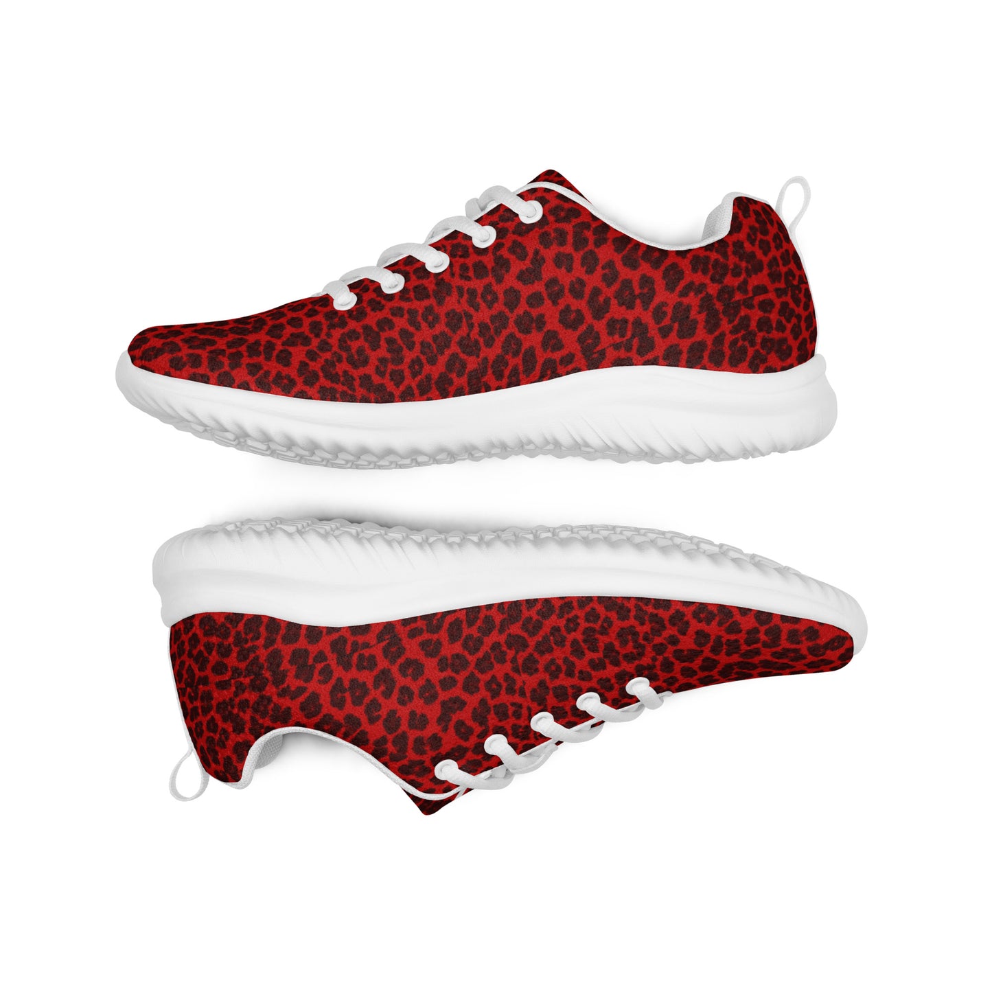 Sixty Eight 93 Logo White Cheetah Red Women’s Athletic Shoes