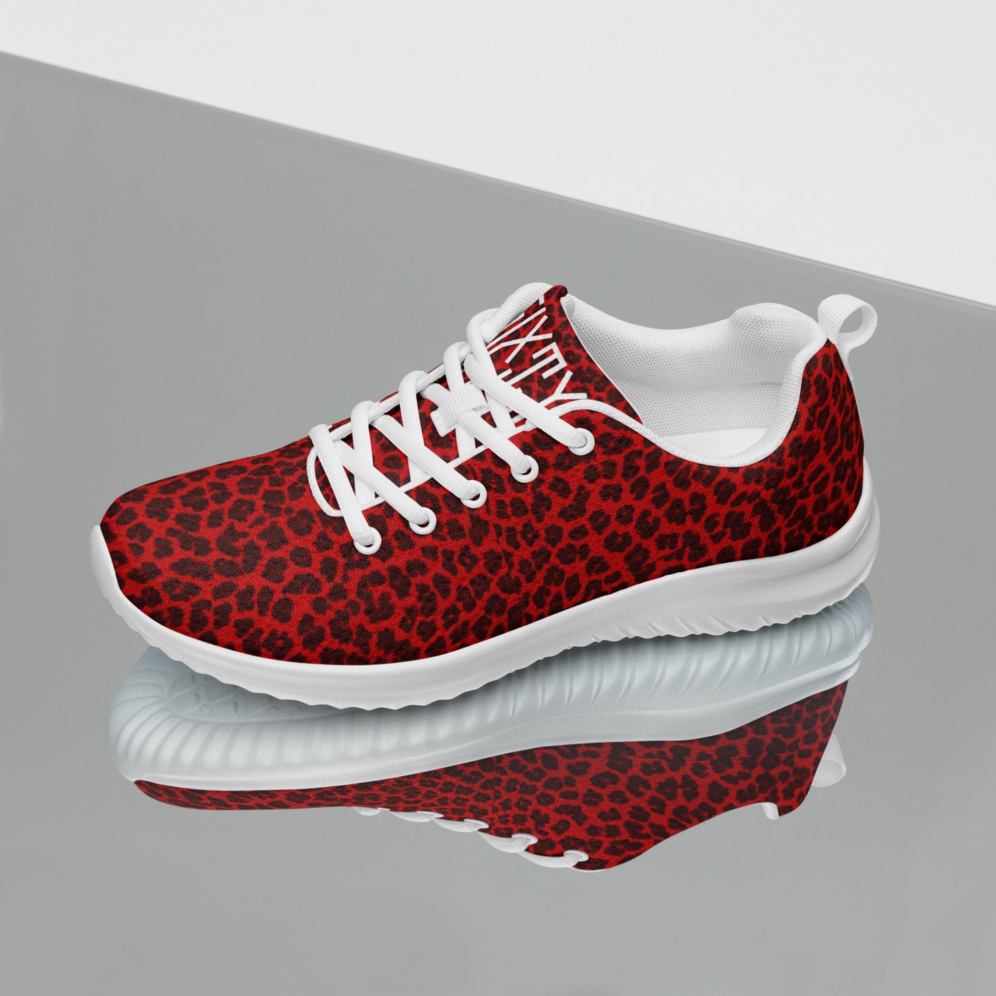 Sixty Eight 93 Logo White Cheetah Red Women’s Athletic Shoes