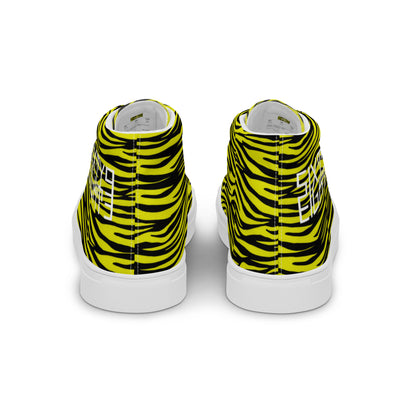 Sixty Eight 93 Logo White Zebra Black Lemonade Women's High Top Shoes