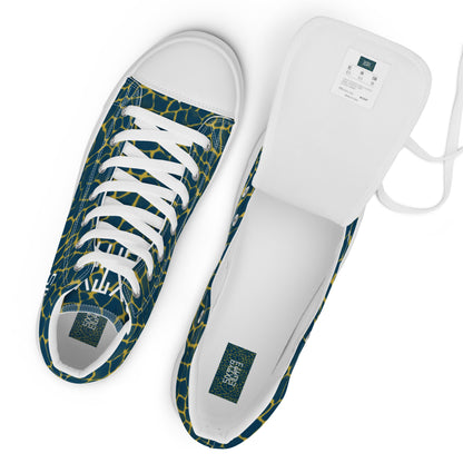 Sixty Eight 93 Logo White Boa Royal Blue & Gold Women's High Top Shoes
