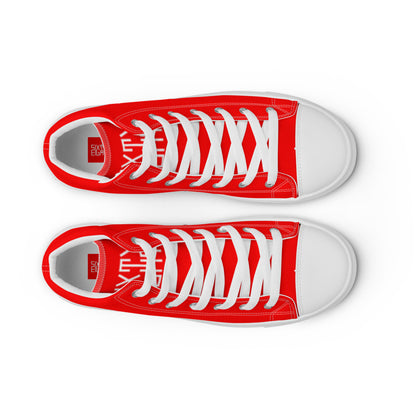 Sixty Eight 93 Logo White Red Women's High Top Shoes