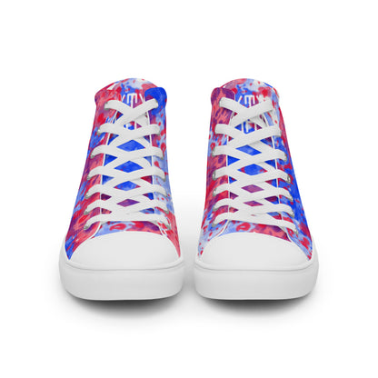 Sixty Eight 93 Logo White Crème Blue Strawberry Women's High Top Shoes