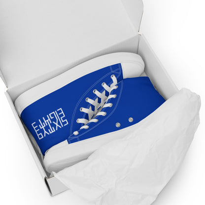 Sixty Eight 93 Logo White Blue Women's High Top Shoes