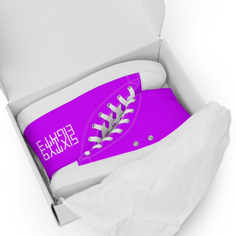 Sixty Eight 93 Logo White Purple Women's High Top Shoes