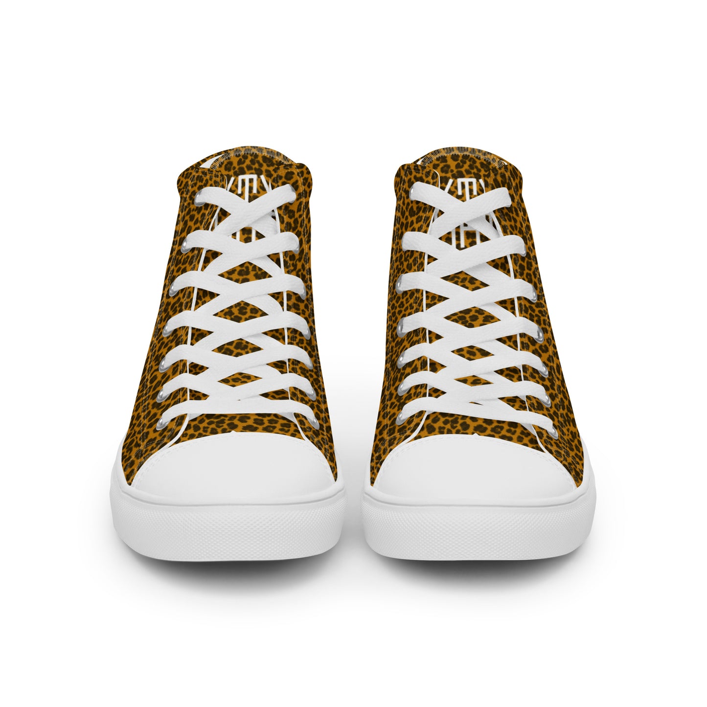 Sixty Eight 93 Logo White Cheetah Orange Women's High Top Shoes