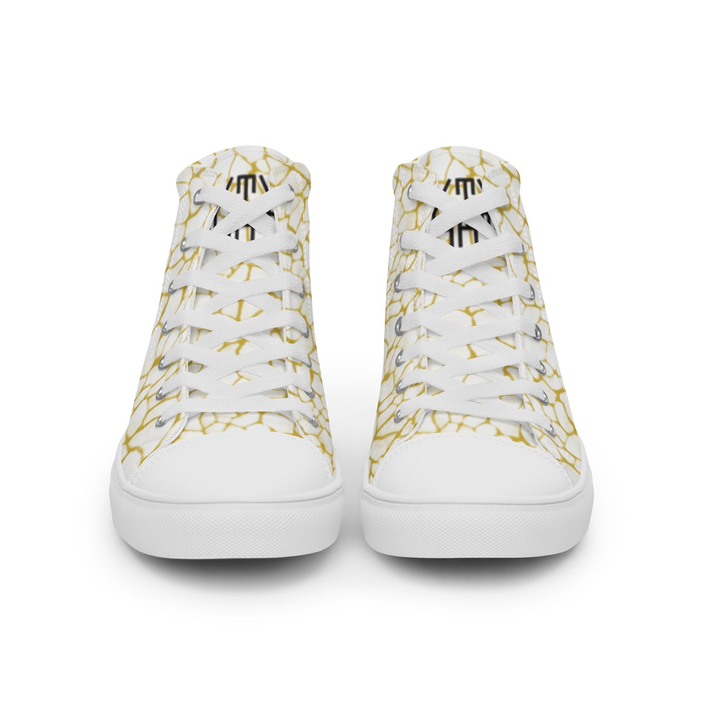 Sixty Eight 93 Logo Black Boa White Gold Women's High Top Shoes