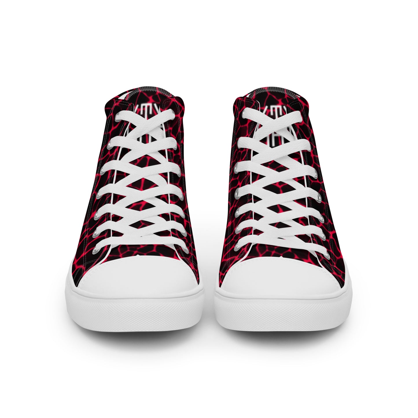 Sixty Eight 93 Logo White Boa Red & Black Women's High Top Shoes