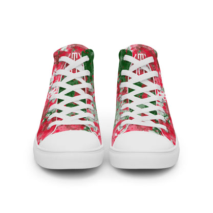 Sixty Eight 93 Logo White Crème Rose Green Women’s High Top Shoes