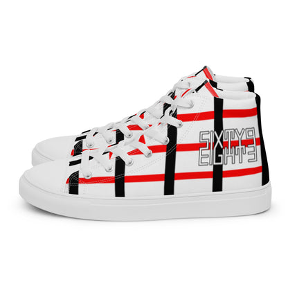 Sixty Eight 93 Logo White & Black BRW Pattern Women's High Top Shoes