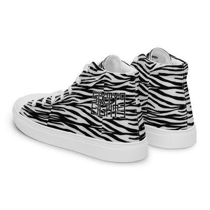 Sixty Eight 93 Logo Black & White OG Zebra Women's High Top Shoes