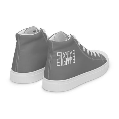 Sixty Eight 93 Logo White Grey Women's High Top Shoes