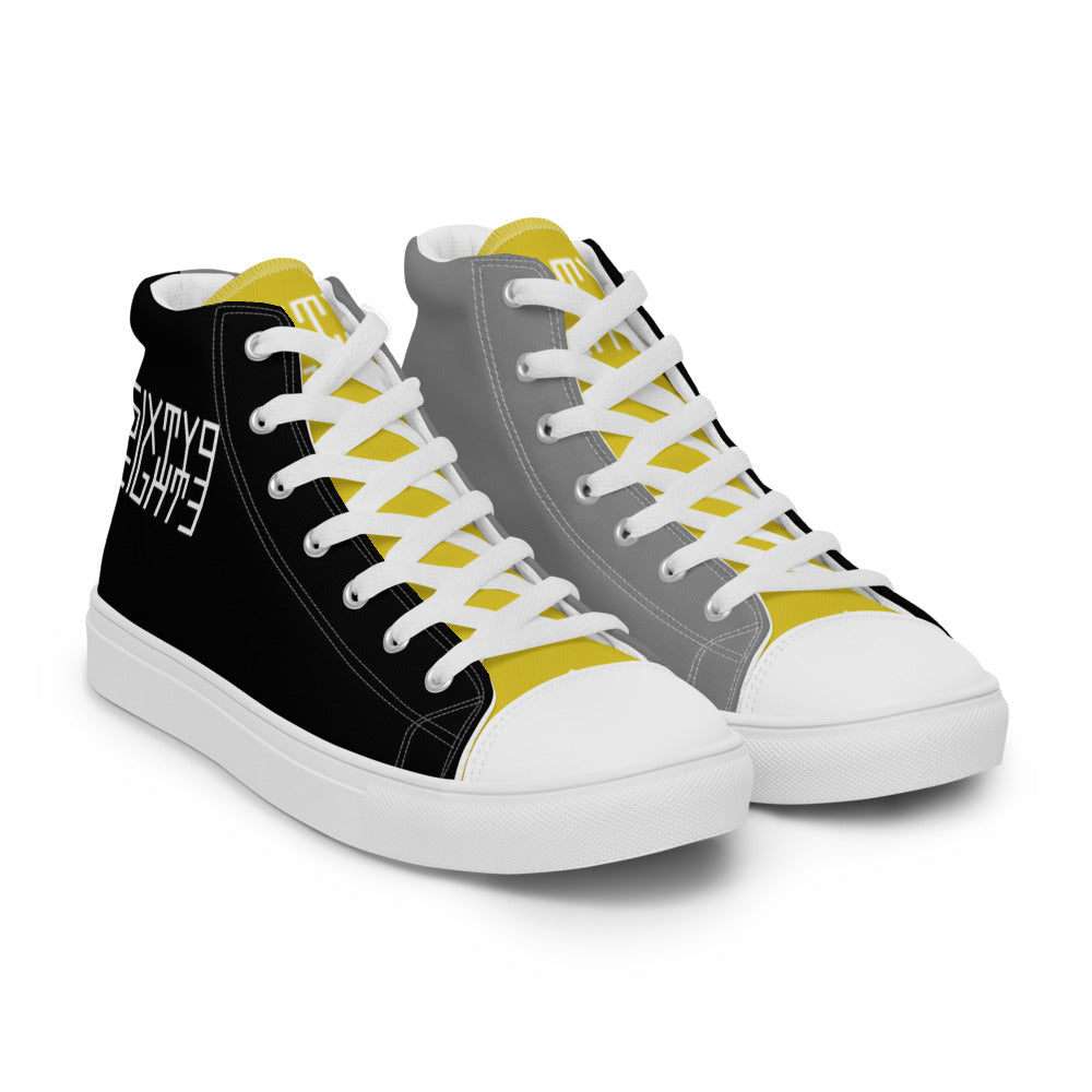 Sixty Eight 93 Logo White Midnight Gold Women's High Top Shoes