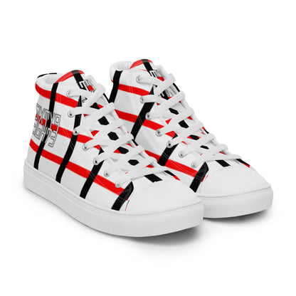 Sixty Eight 93 Logo White & Black BRW Pattern Women's High Top Shoes