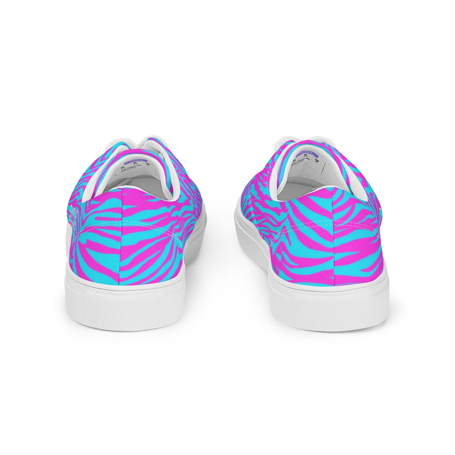 Sixty Eight 93 Logo White Zebra Blueberry Fuchsia Women's Low Top Shoes