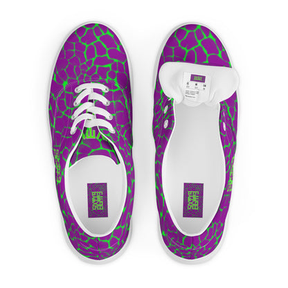 Sixty Eight 93 Logo Lime Green & White Boa Purple Lime Women's Low Top Shoes