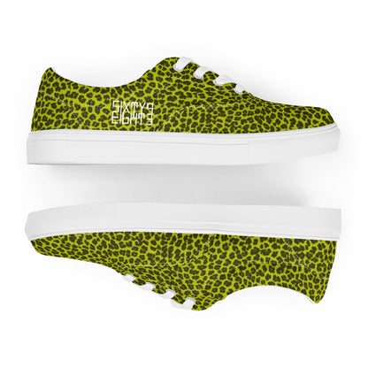 Sixty Eight 93 Logo White Cheetah Black Lemonade Women's Low Top Shoes