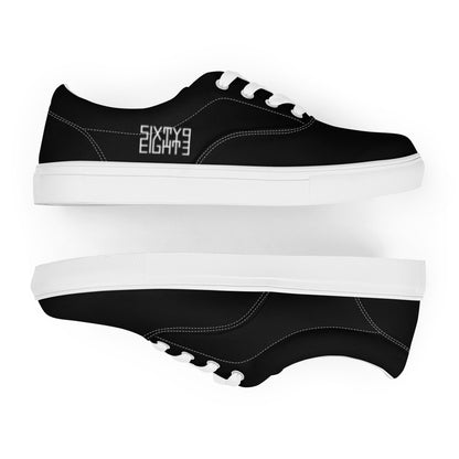 Sixty Eight 93 Logo White & Black Women's Low Top Shoes