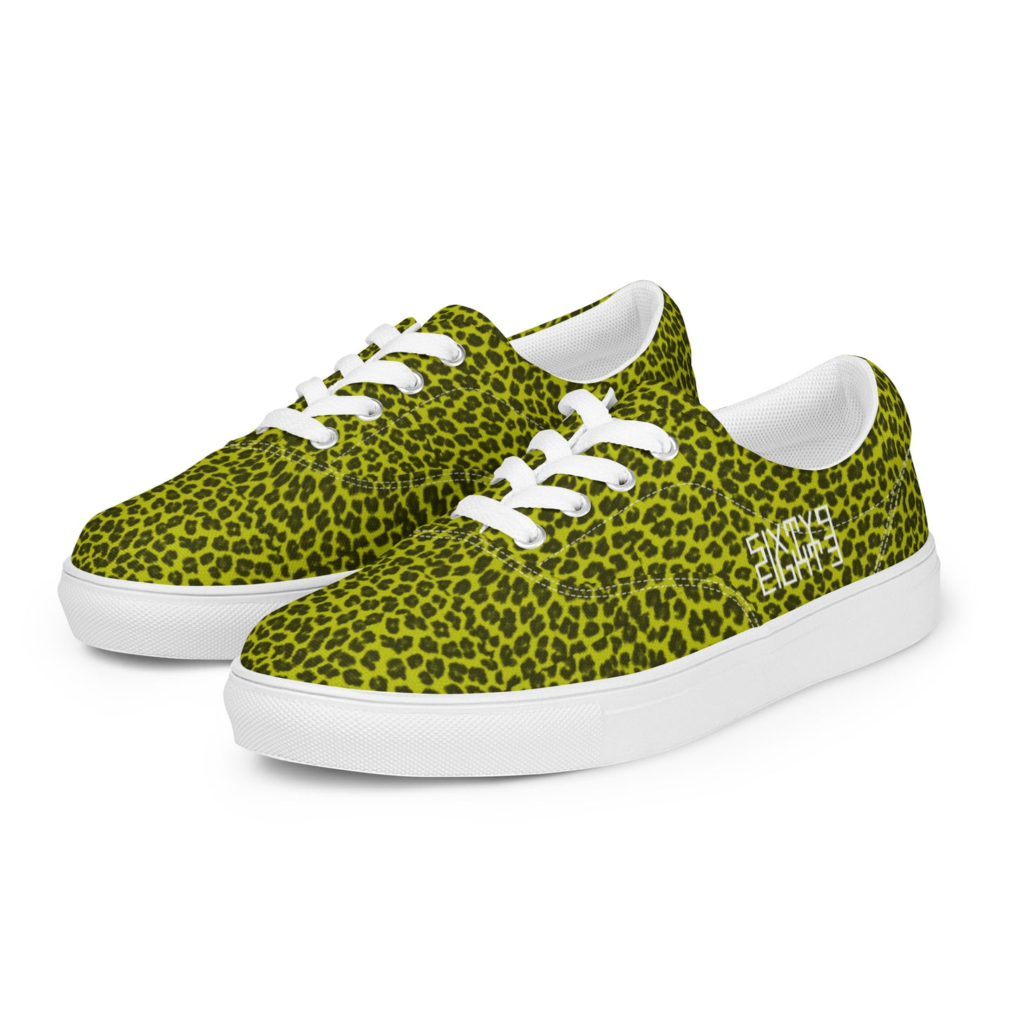 Sixty Eight 93 Logo White Cheetah Black Lemonade Women's Low Top Shoes