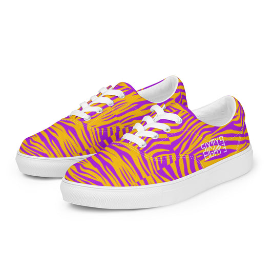 Sixty Eight 93 Logo White Zebra Purange Women's Low Top Shoes