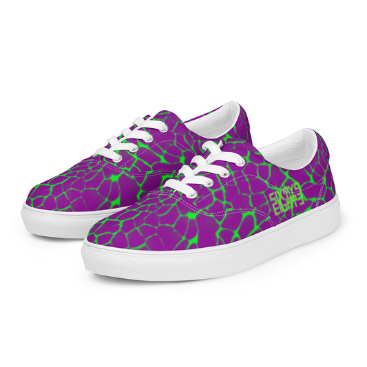 Sixty Eight 93 Logo Lime Green & White Boa Purple Lime Women's Low Top Shoes