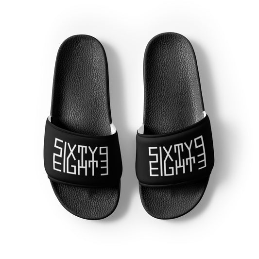 Sixty Eight 93 Logo White & Black Women’s Slides