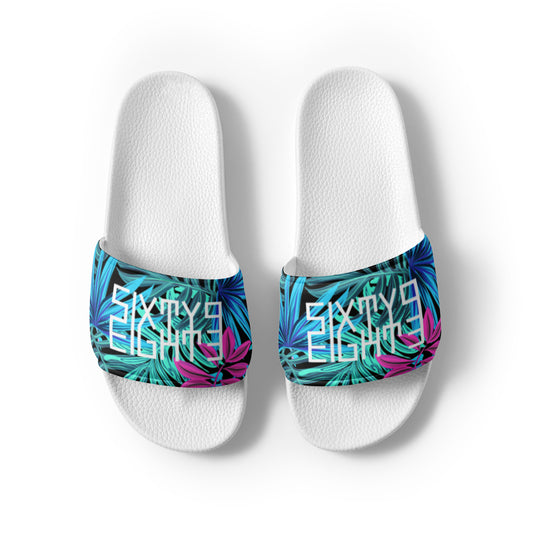 Sixty Eight 93 Logo White Tropical 1.0 Women's slides