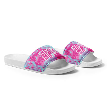 Sixty Eight 93 Logo White Blue Raspberry Women’s Slides