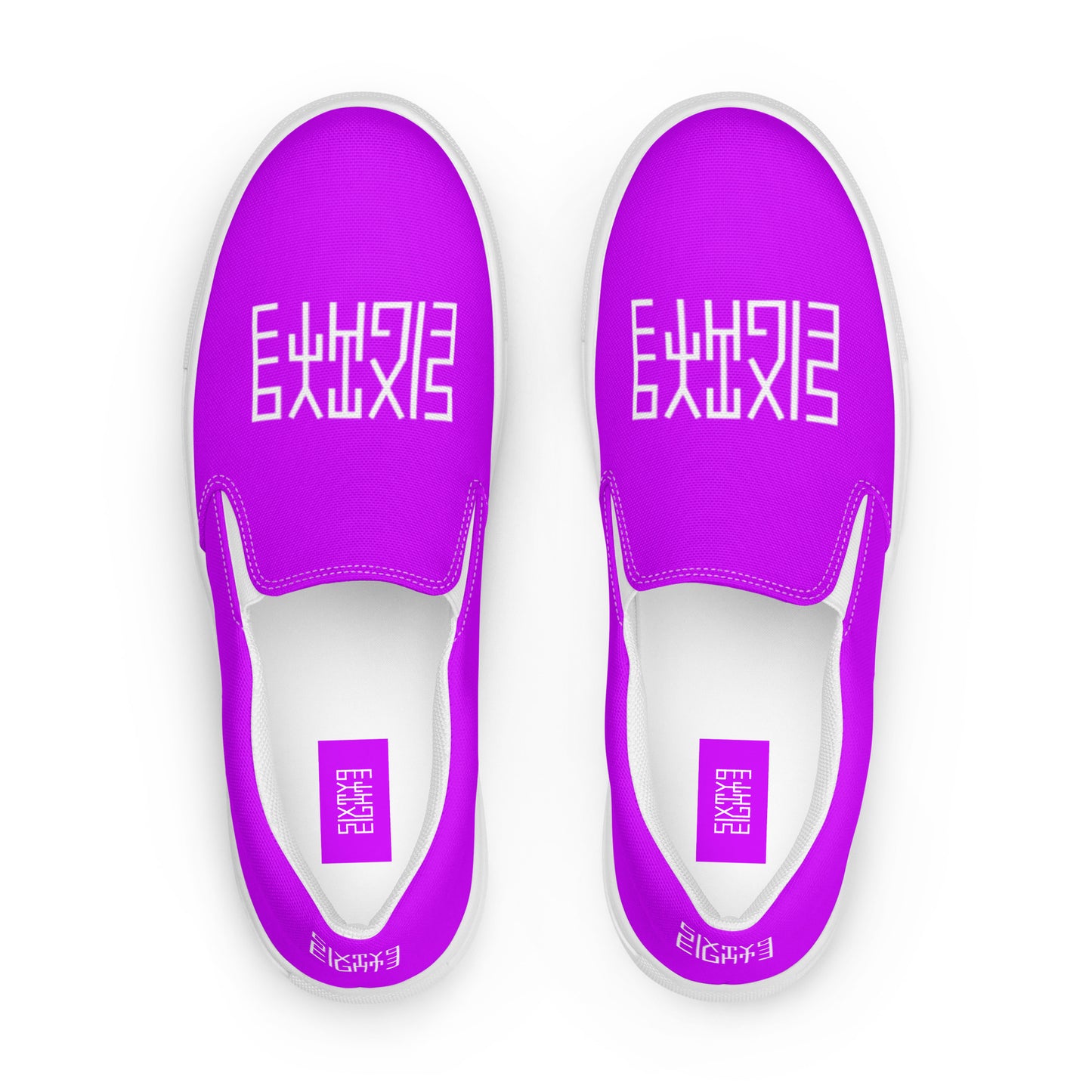 Sixty Eight 93 Logo White & Purple Women’s Slip On Shoes
