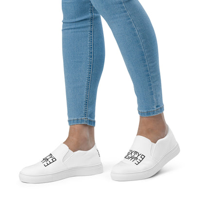 Sixty Eight 93 Logo Black & White Women’s Slip On Shoes