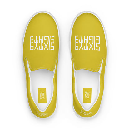 Sixty Eight 93 Logo White & Gold Women's Slip On Shoes