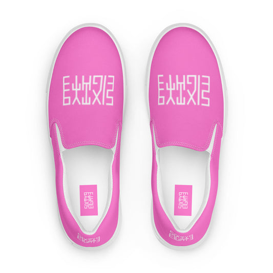 Sixty Eight 93 Logo White & Pink Women's Slip On Shoes