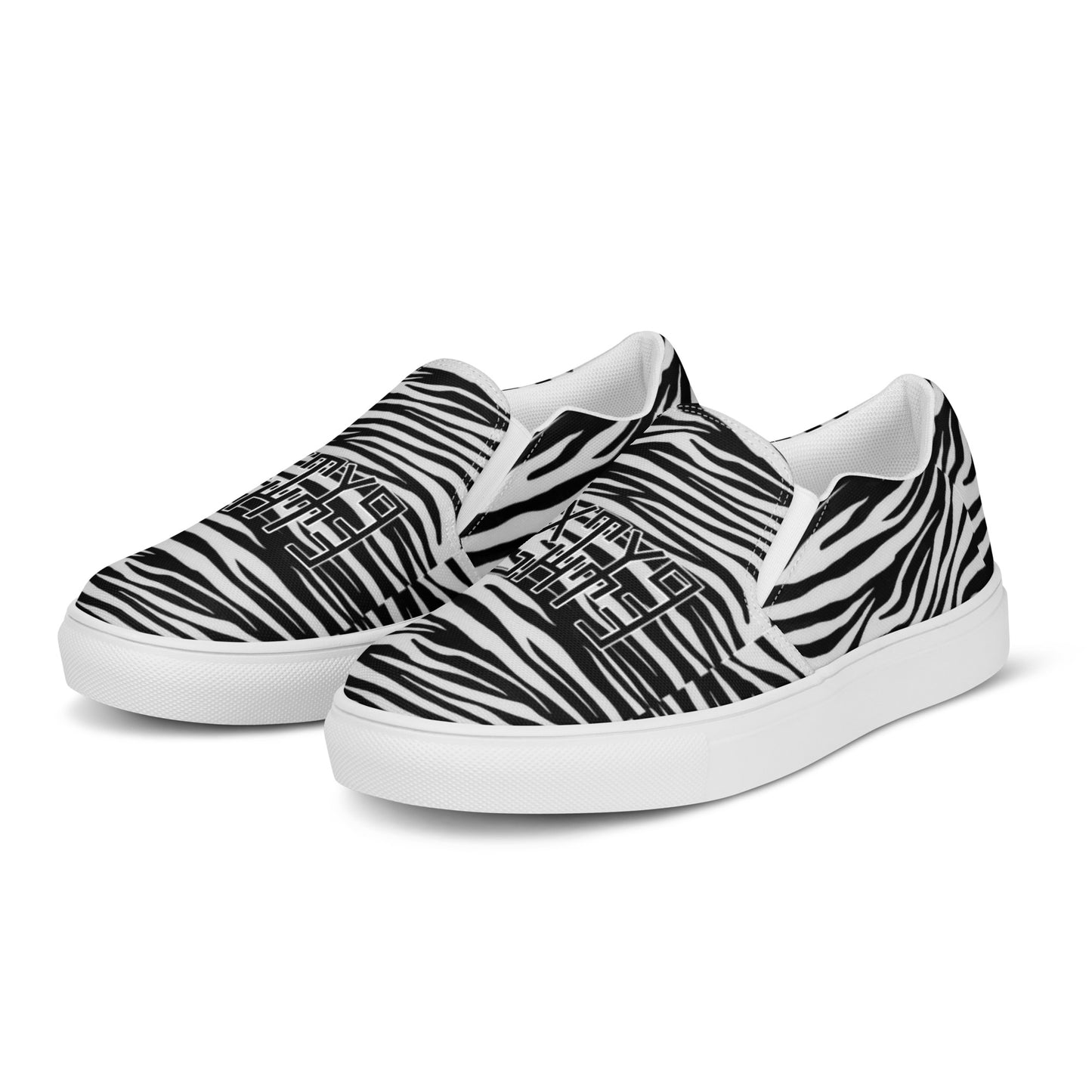 Sixty Eight 93 Logo Black & White OG Zebra Women’s Slip On Shoes