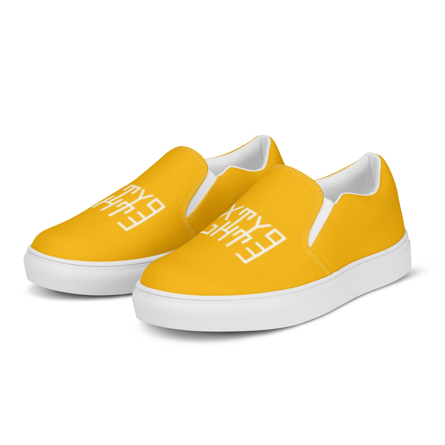 Sixty Eight 93 Logo White & Orange Women's Slip On Shoes