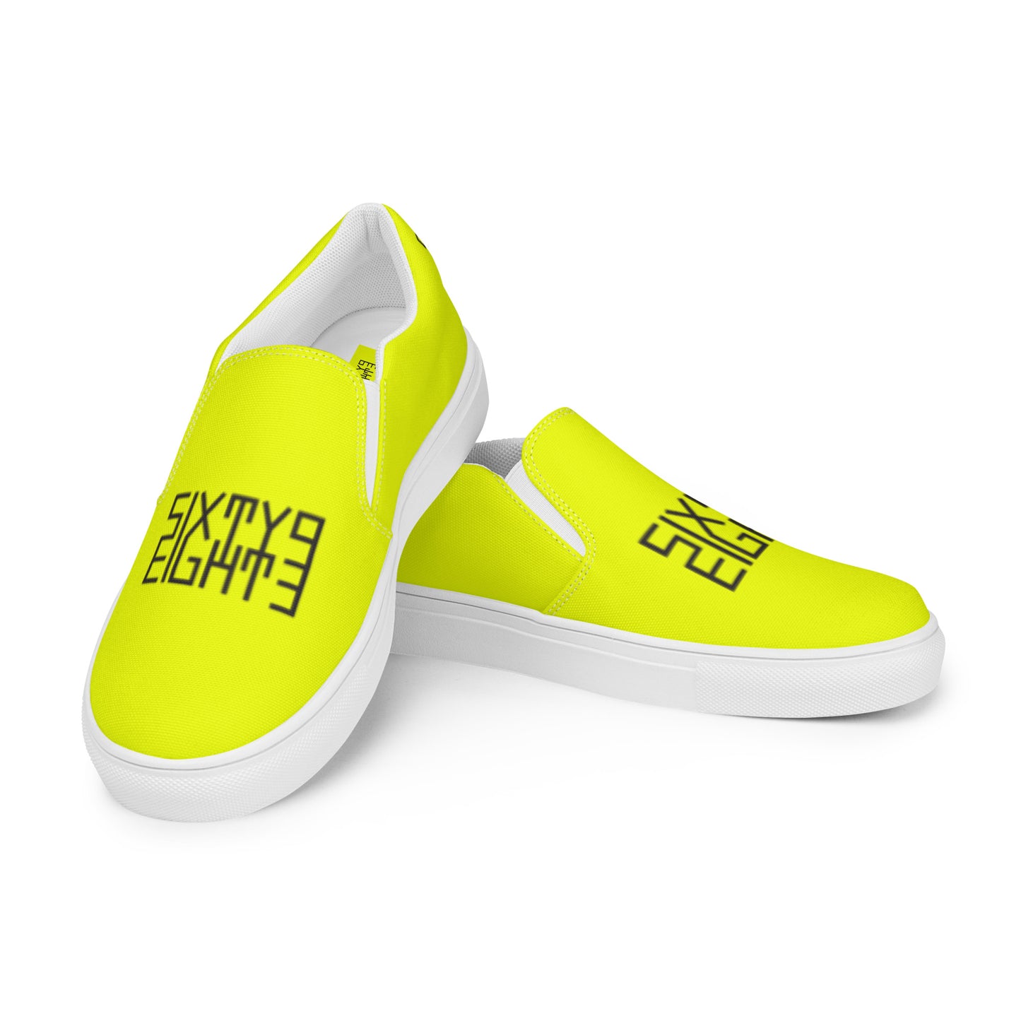 Sixty Eight 93 Logo Black & Lemonade Women's Slip On Shoes
