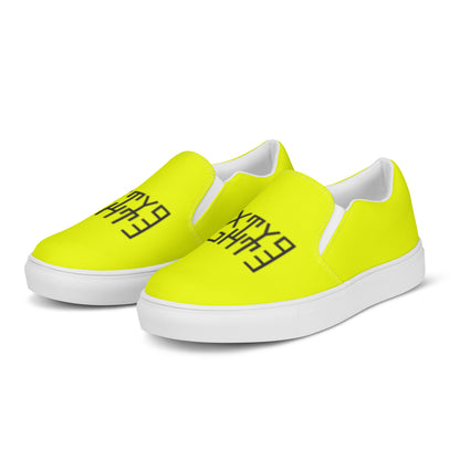 Sixty Eight 93 Logo Black & Lemonade Women's Slip On Shoes