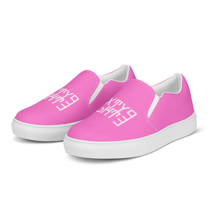 Sixty Eight 93 Logo White & Pink Women's Slip On Shoes