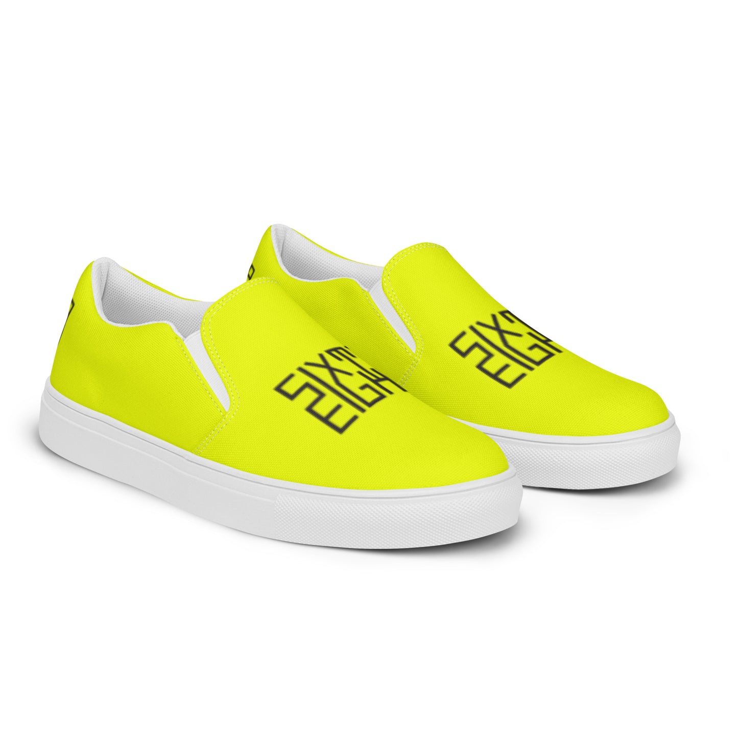 Sixty Eight 93 Logo Black & Lemonade Women's Slip On Shoes