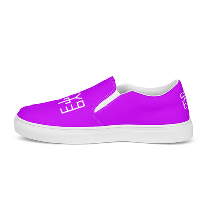 Sixty Eight 93 Logo White & Purple Women’s Slip On Shoes